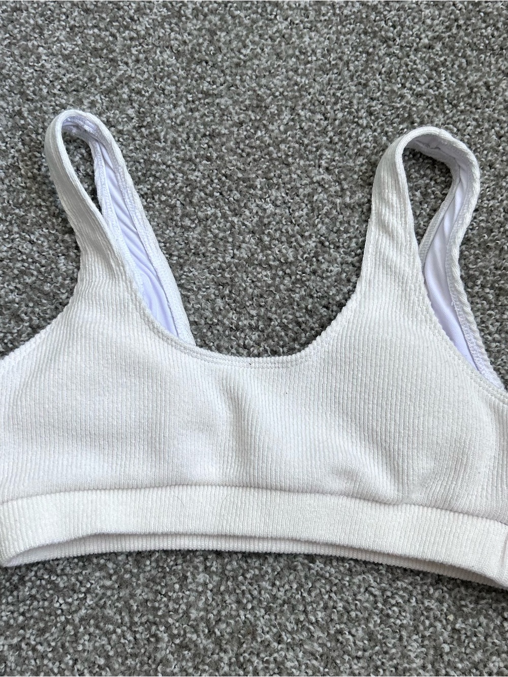 White Ribbed Bikini - Picture 3 of 5
